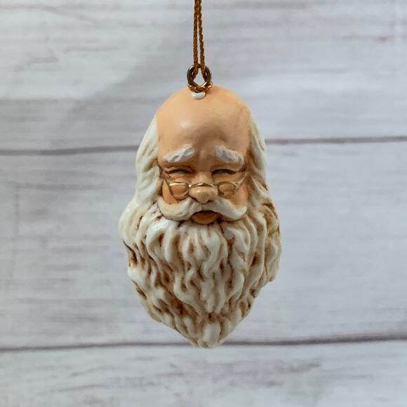 Santa Clause Face with Glasses Christmas Ornament and Magnet Plastic 2 5/8" H - Picture 9 of 11